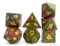 Unakite Gemstone Dice