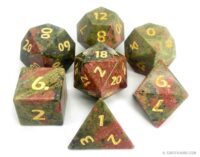 Unakite Gemstone Dice