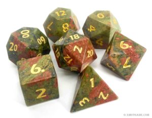 Unakite Gemstone Dice