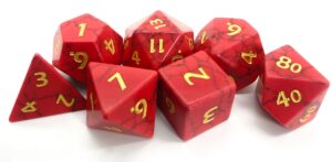 Red Turquoise Gemstone Dice