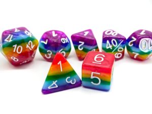 Seven-color Rainbow Dice Set