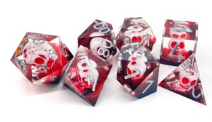 Bloody skull dice set