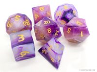 purple agate gemstone dice