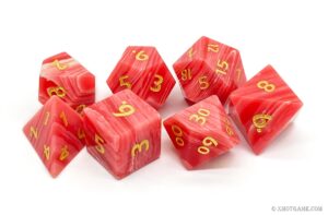 Red Agate Gemstone Dice