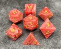 Red Agate Gemstone Dice