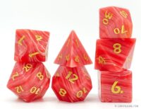 Red Agate Gemstone Dice