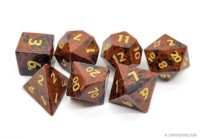 mahogany obsidian Dice Set