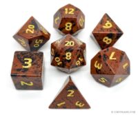 mahogany obsidian Dice Set