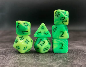 Imitation jade dice set