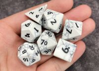 White Turquoise Dice Set