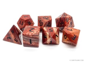 Canyon Rainbow Stone Dice Set Convoluted Jasper Dice