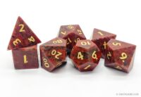 Red Granite Dice Set