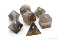 Grey Agate Dice Set