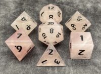 Natural Pink Crystal Dice Set