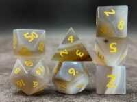 Grey Agate Dice Set