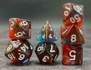 Galactic nebula dice set