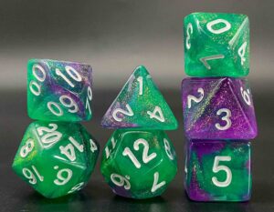 Galactic nebula dice set