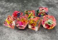 Flower Stuffed Dice Set