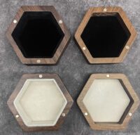 Wooden hexagonal dice box