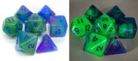 New glitter dice - with faint glow in the dark