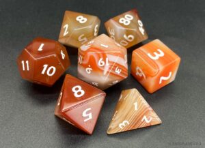 Agate Dice Set