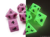 Fluorescent stone dice set