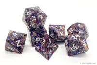 Purple imperial jasper dice set