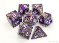 Purple imperial jasper dice set