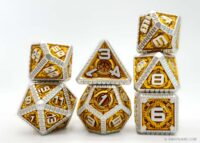 Steampunk metal dice set